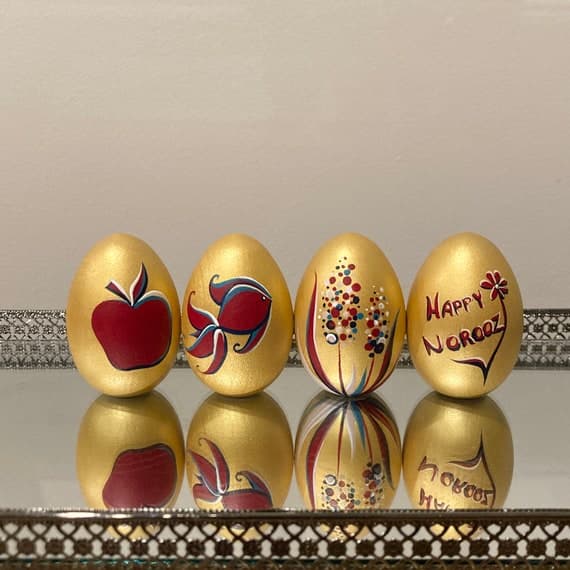 Wooden Eggs, Persian gift, Set of 4, Persian, Persian New Year, Haft seen, Haft sin, Nowruz egg, Made in Canada, Haftsin, norooz gift