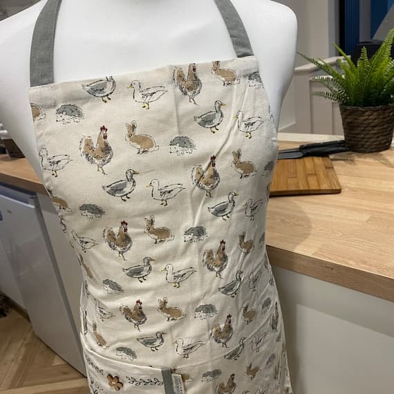 Personalised Cooking Apron, Country Animals Kitchen Apron, Mothers Day Personalised Gift, Cooking Apron, Personalised Name Cooking