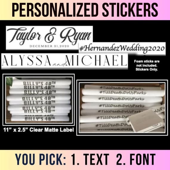 Custom LED Foam Stick Stickers: Clear Matte Labels