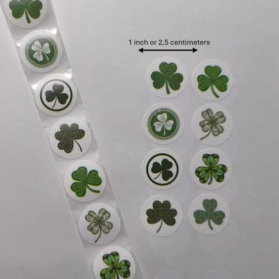 St. Patrick’s Day Stickers – 1 Inch Stickers – 10 Designs – Perfect voor Cadeaus, Post en Decoratie