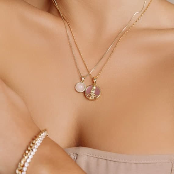 Gold Filled Guan Yin Necklace – Bodhisattva Pendant, Spiritual Jewelry
